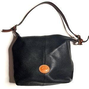 Dooney & Bourke Navy Blue Leather Vintage Handbag